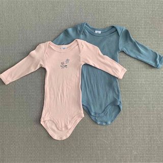 プチバトー(PETIT BATEAU)の長袖ボディ2枚セット PETIT BATEAU プチバトー(肌着/下着)