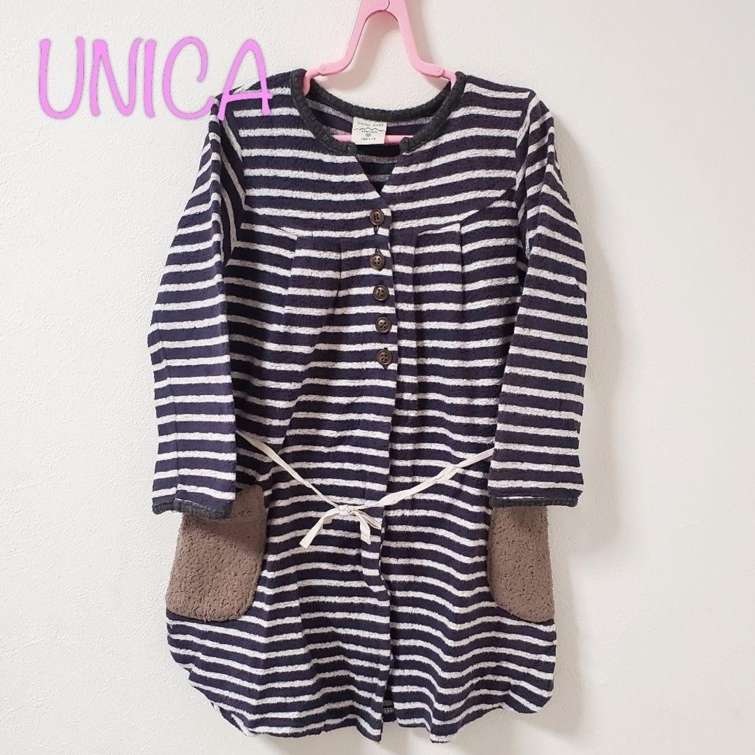 UNICA(ユニカ)の【M/105-115】ユニカ　ボーダーワンピース キッズ/ベビー/マタニティのキッズ服女の子用(90cm~)(ワンピース)の商品写真