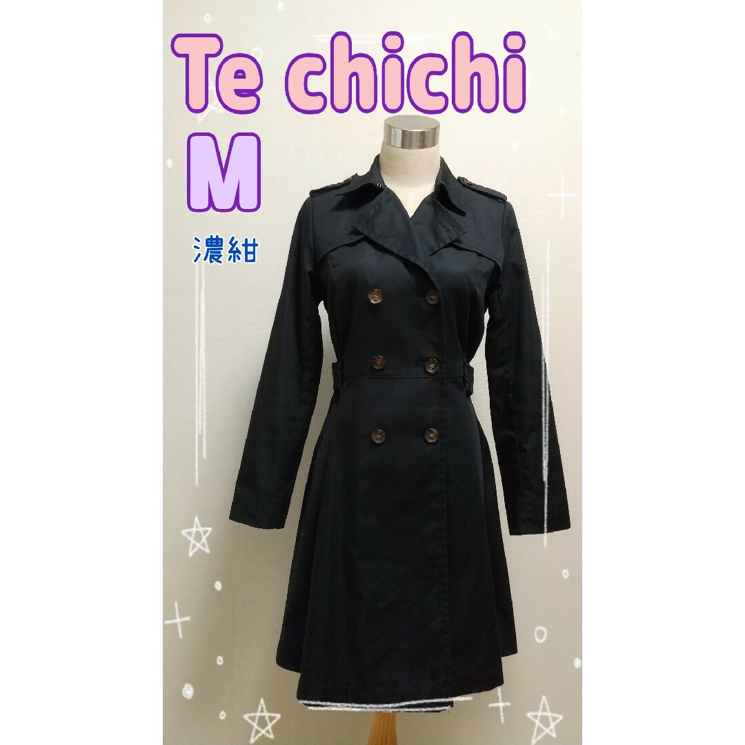 Techichi(テチチ)の♥Techichi トレンチコート M 濃紺 テチチ OL 軍服 コス レディースのジャケット/アウター(トレンチコート)の商品写真