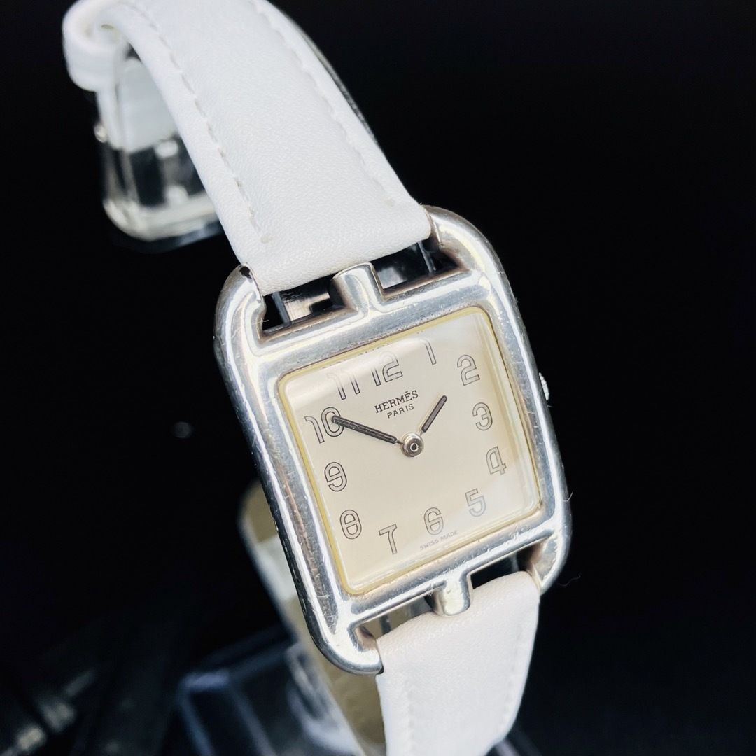 【良品 正規品】エルメス 腕時計 ケープコッド シルバー925 Hウォッチ 可動時計本体ベルト2本