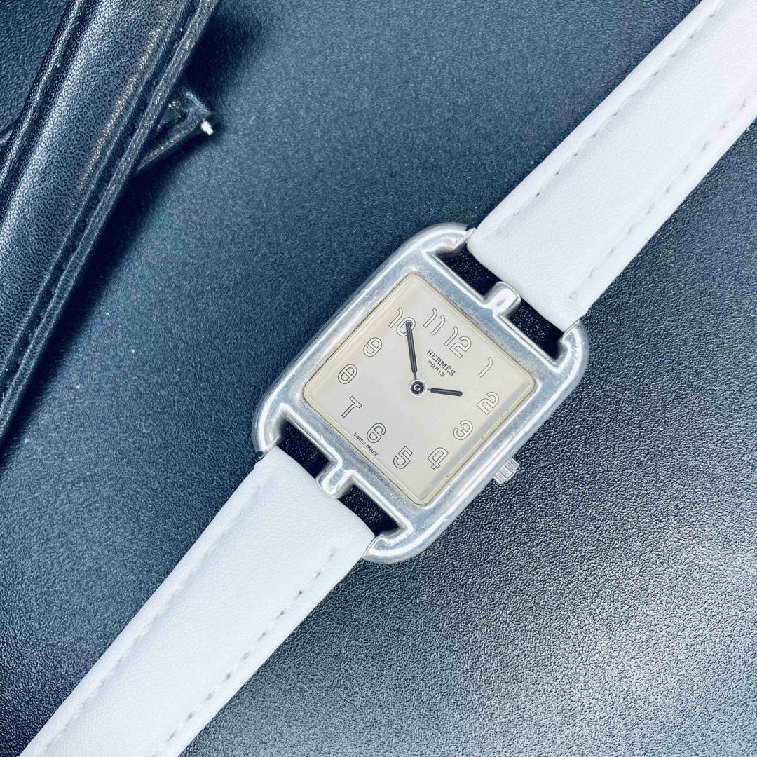 【良品 正規品】エルメス 腕時計 ケープコッド シルバー925 Hウォッチ 可動時計本体ベルト2本