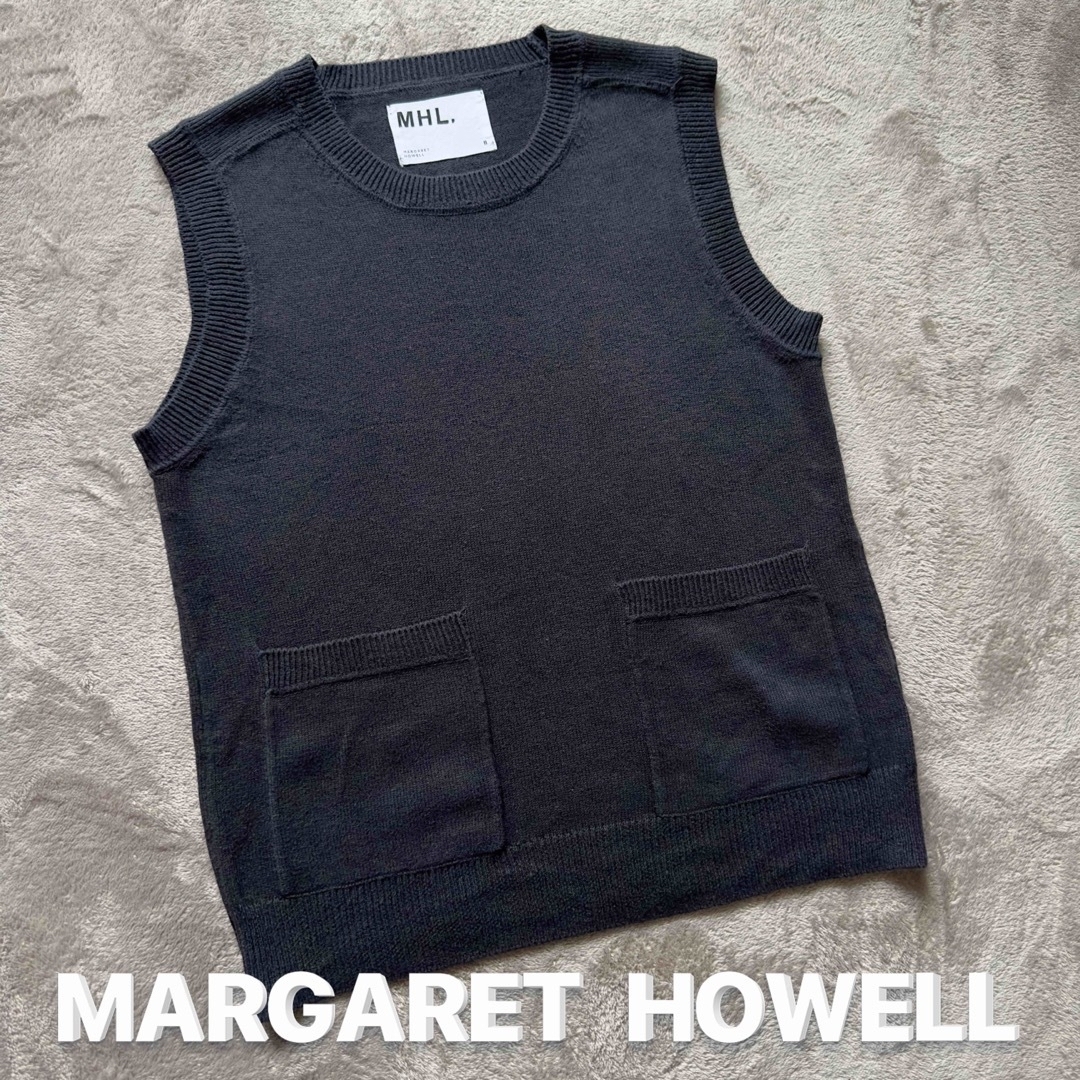 MARGARET HOWELL(マーガレットハウエル)のMARGARET HOWELL マーガレットハウエル イギリス ジレ ベスト M レディースのトップス(ベスト/ジレ)の商品写真