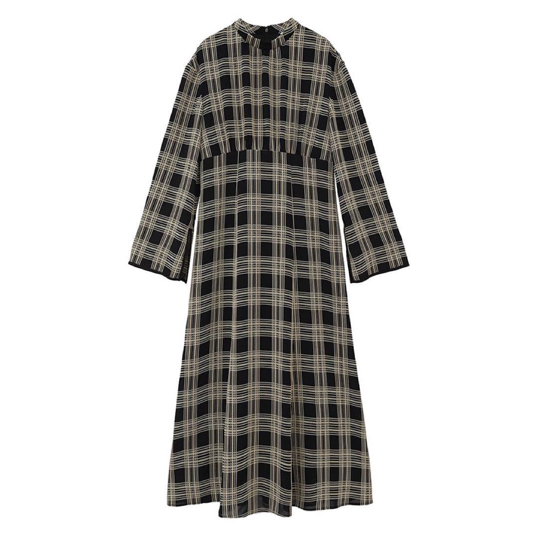 CLANE(クラネ)のCHAIN CHECK ONEPIECE レディースのワンピース(ロングワンピース/マキシワンピース)の商品写真