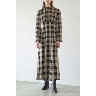 クラネ(CLANE)のCHAIN CHECK ONEPIECE(ロングワンピース/マキシワンピース)