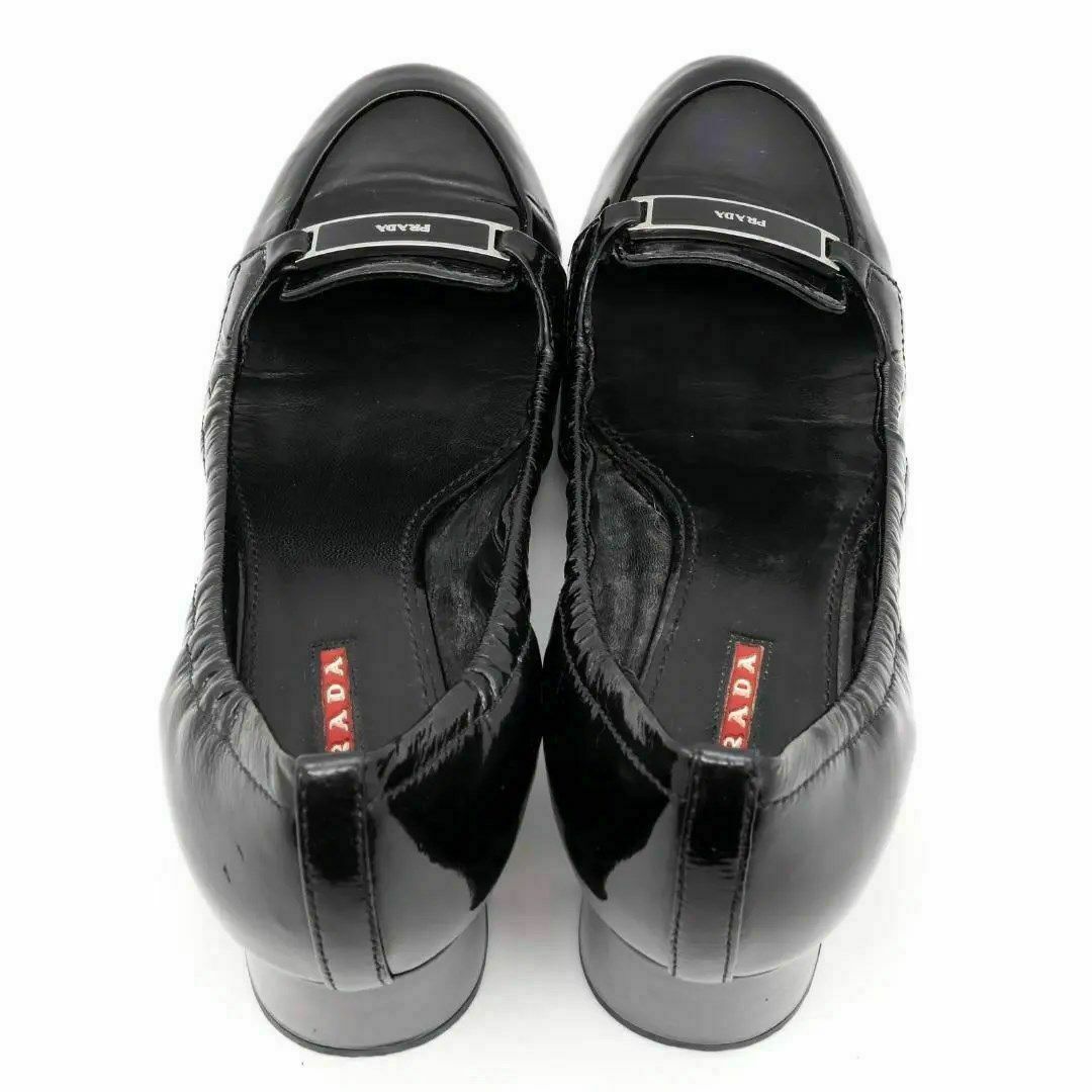 PRADA(プラダ)の《希少》PRADA ローファー エナメル ロゴ レディース 23.5cm レディースの靴/シューズ(ローファー/革靴)の商品写真