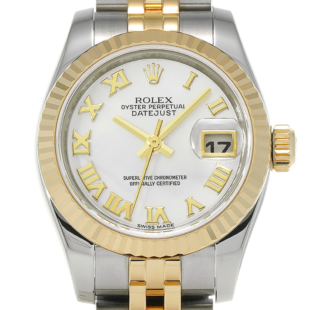 ROLEX(ロレックス)の中古 ロレックス ROLEX 179173NR M番(2008年頃製造) ホワイトシェル レディース 腕時計 レディースのファッション小物(腕時計)の商品写真