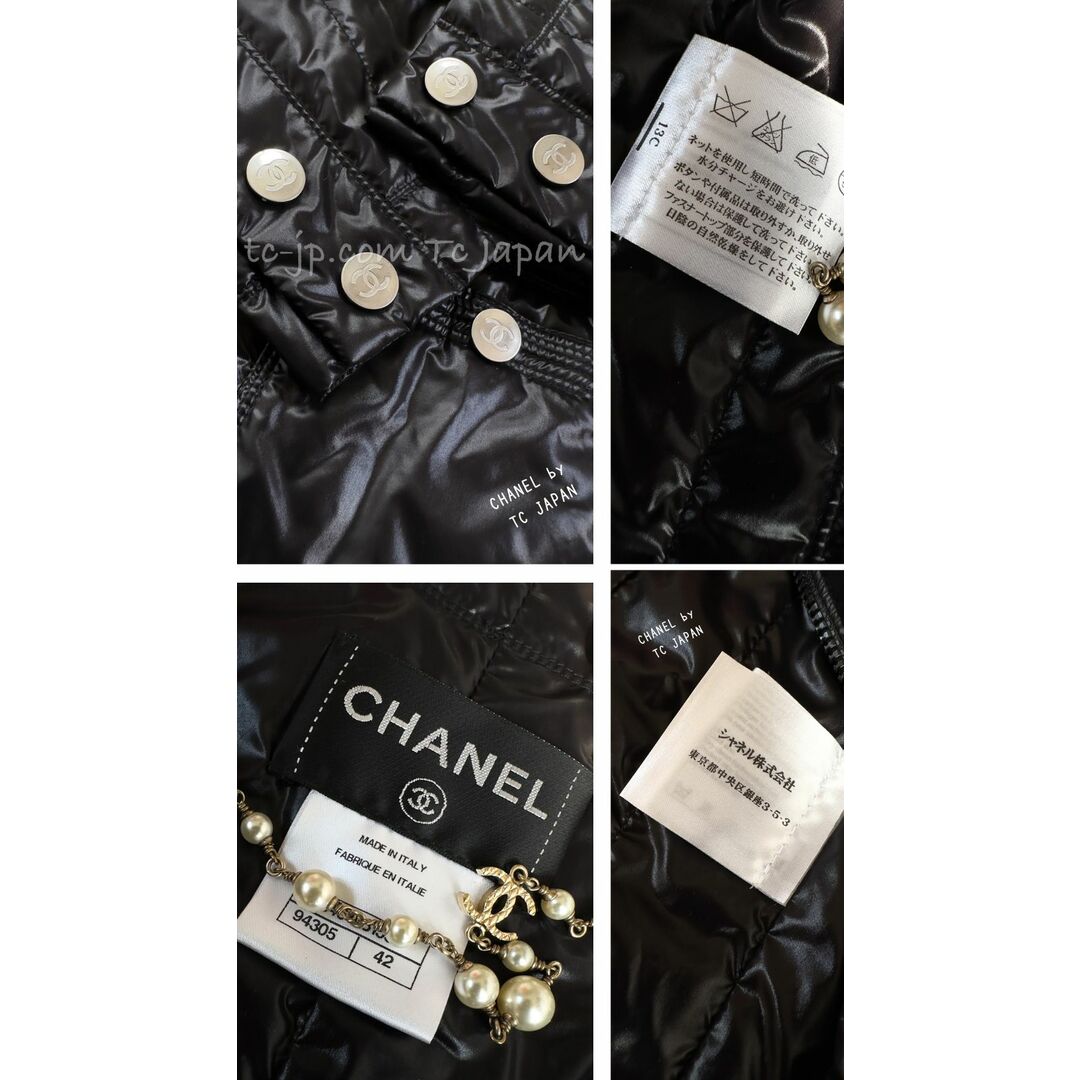 CHANEL(シャネル)の超美品 シャネル CHANEL ブラック 黒 ブルゾン・カーディガン・パーカー・CC ジッパー・ジャケット 42 レディースのジャケット/アウター(テーラードジャケット)の商品写真