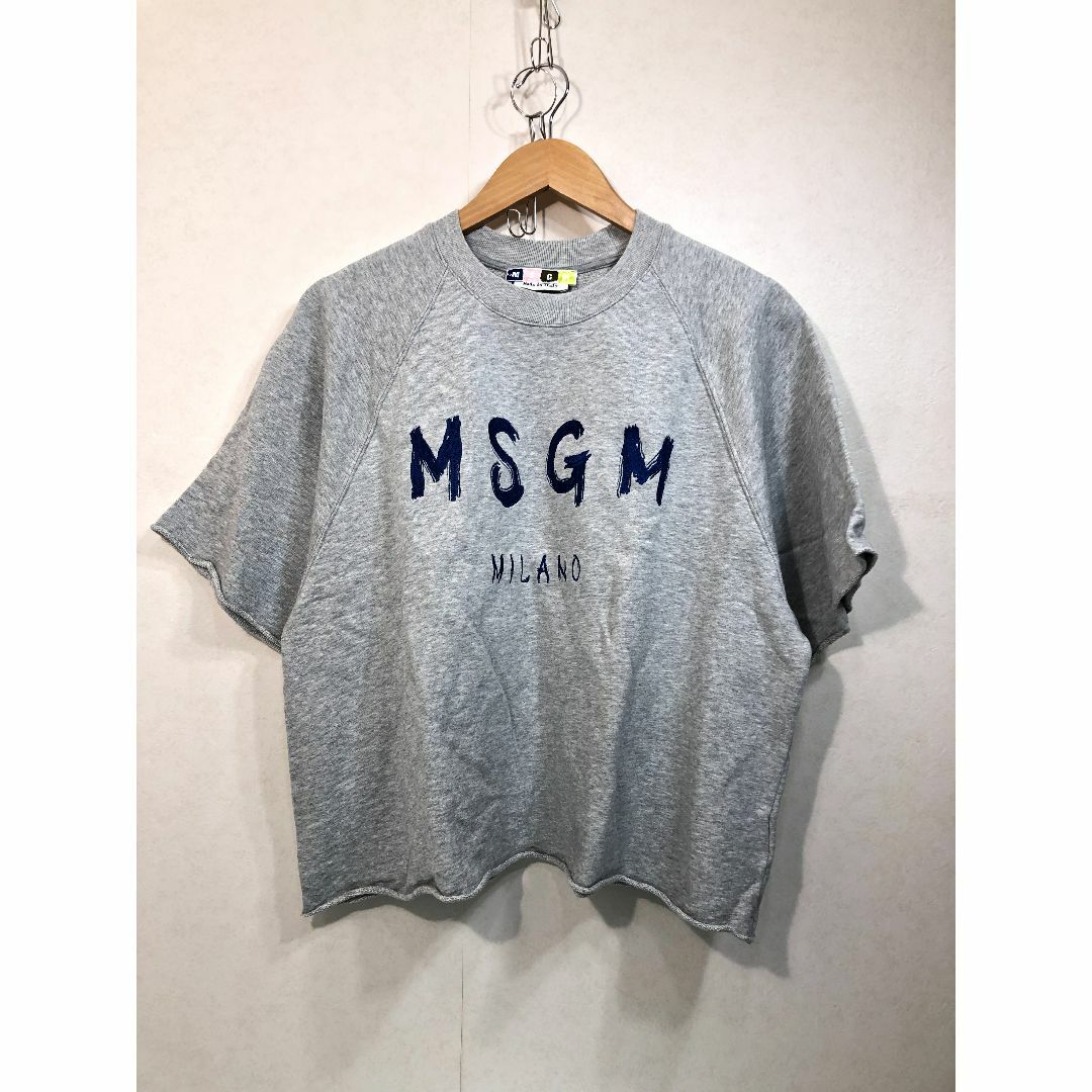 011150● MSGM MILANO 半袖 スウェット XS グレー レディースのトップス(トレーナー/スウェット)の商品写真