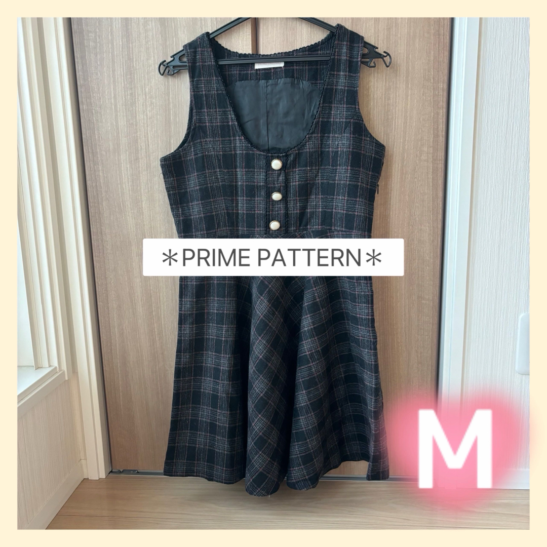 PRIME PATTERN(プライムパターン)のprime pattern＊チェック ワンピース レディースのワンピース(ひざ丈ワンピース)の商品写真