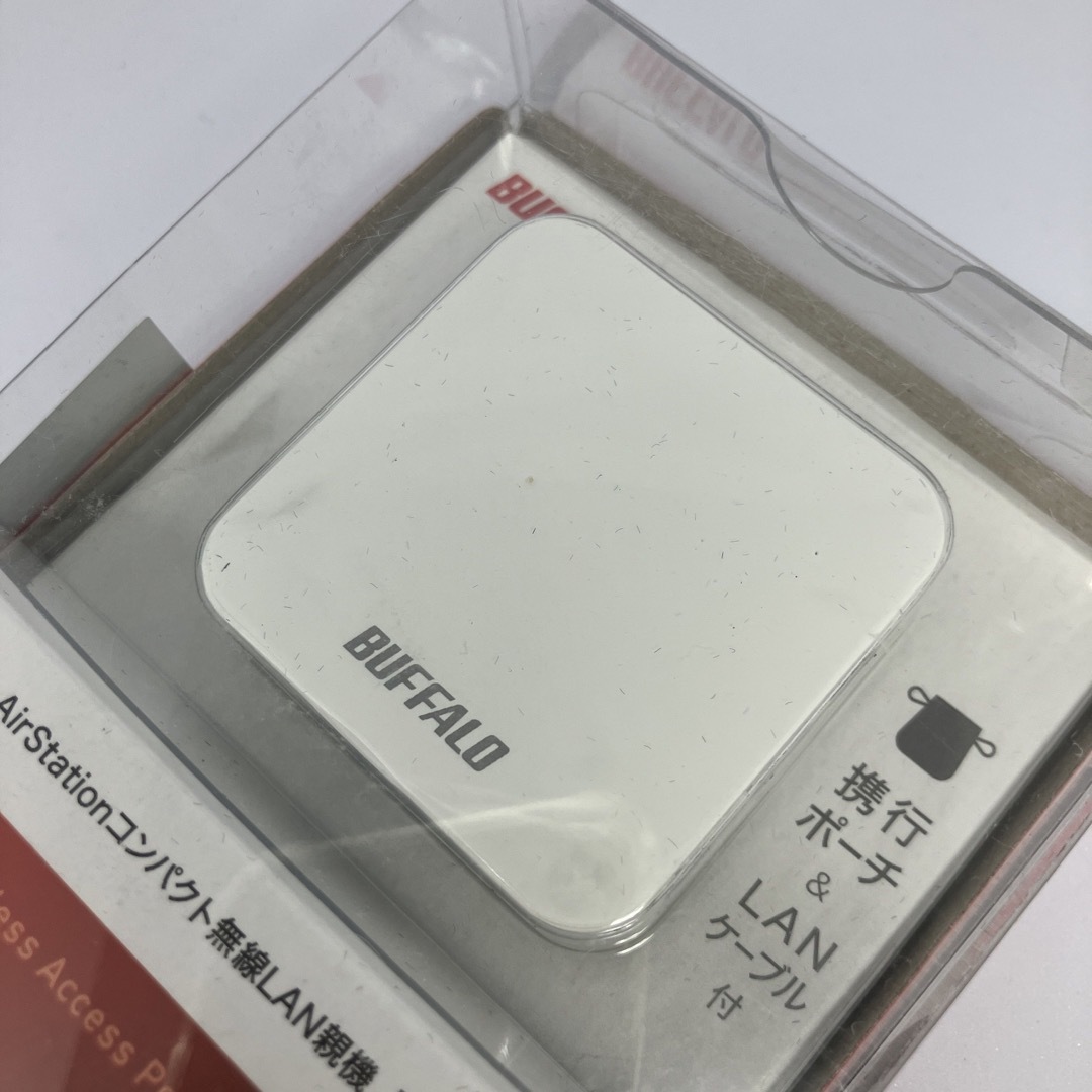 Buffalo(バッファロー)のBUFFALO トラベルルーター 無線LAN親機 WMR-433W2-WH スマホ/家電/カメラのPC/タブレット(PC周辺機器)の商品写真