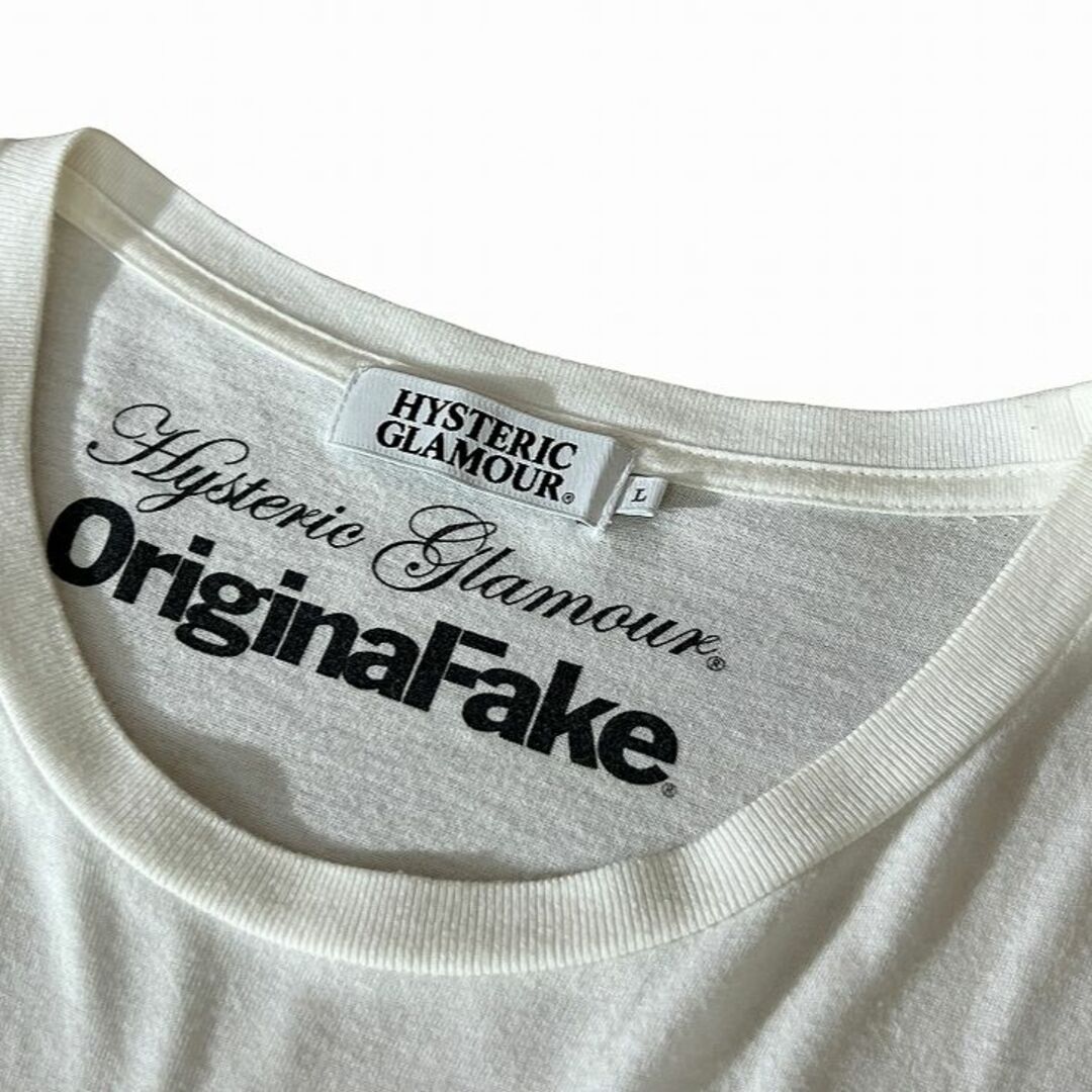 HYSTERIC GLAMOUR(ヒステリックグラマー)のヒステリックグラマー OriginalFake カウズ ガール Tシャツ 白 L メンズのトップス(Tシャツ/カットソー(半袖/袖なし))の商品写真
