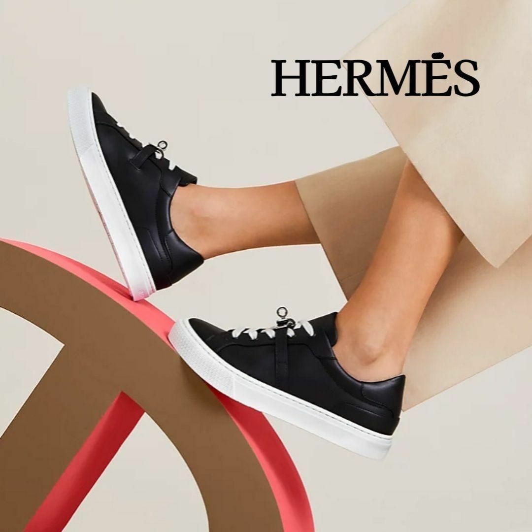 未使用さん♥エルメスHERMES　デイ　ケリーバックル　スニーカー　37