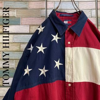 トミーヒルフィガー(TOMMY HILFIGER)の【90's】トミーヒルフィガー　オールドトミー　長袖シャツ(シャツ)