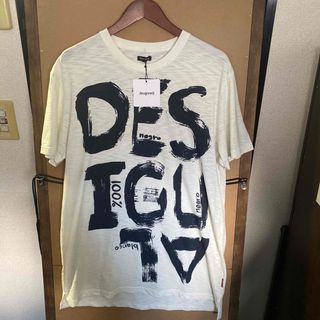 デシグアル(DESIGUAL)の【新品】Dsigual 手書き風 プリントTシャツ Lサイズ(Tシャツ/カットソー(半袖/袖なし))