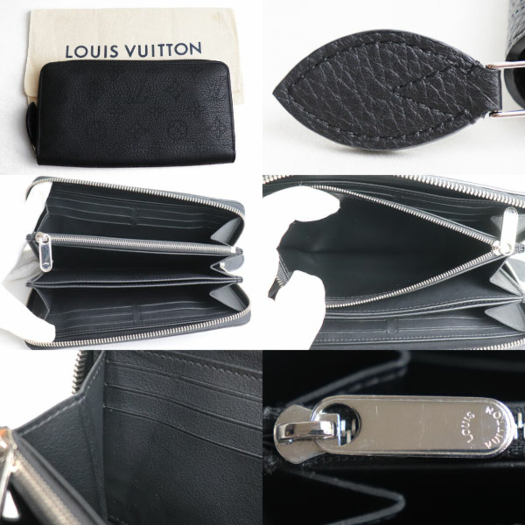 LOUIS VUITTON ルイ・ヴィトン マヒナ ジッピーウォレット 長財布 ブラック ノワール M61867 TN3146 ラウンドファスナー レディース