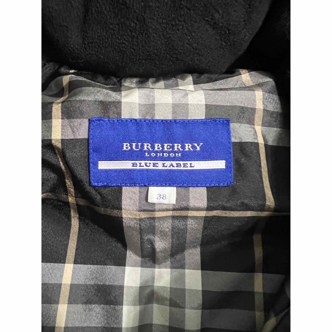 BURBERRY BLUE LABEL(バーバリーブルーレーベル)の【美品】BURBERRYバーバリー/ダウンベスト★レディース/サイズ38 M〜L レディースのジャケット/アウター(ダウンベスト)の商品写真