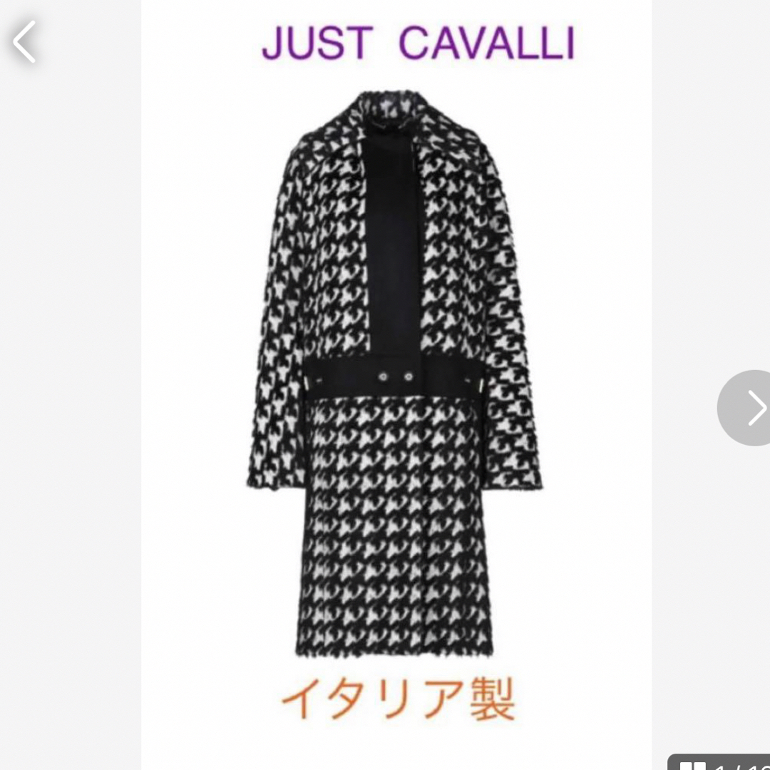Just Cavalli(ジャストカヴァリ)のジャスト カヴァリ ロング コート サイズ40 レディースのジャケット/アウター(ロングコート)の商品写真