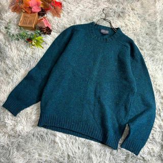 ランズエンド(LANDS’END)の【LANDS END】　マルチドットニットセーター　Sサイズ　古着系デザイン(ニット/セーター)