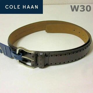 コールハーン(Cole Haan)の新品 コールハーン ベルト ブローグ ビジネス カジュアル 茶 W30 75(ベルト)
