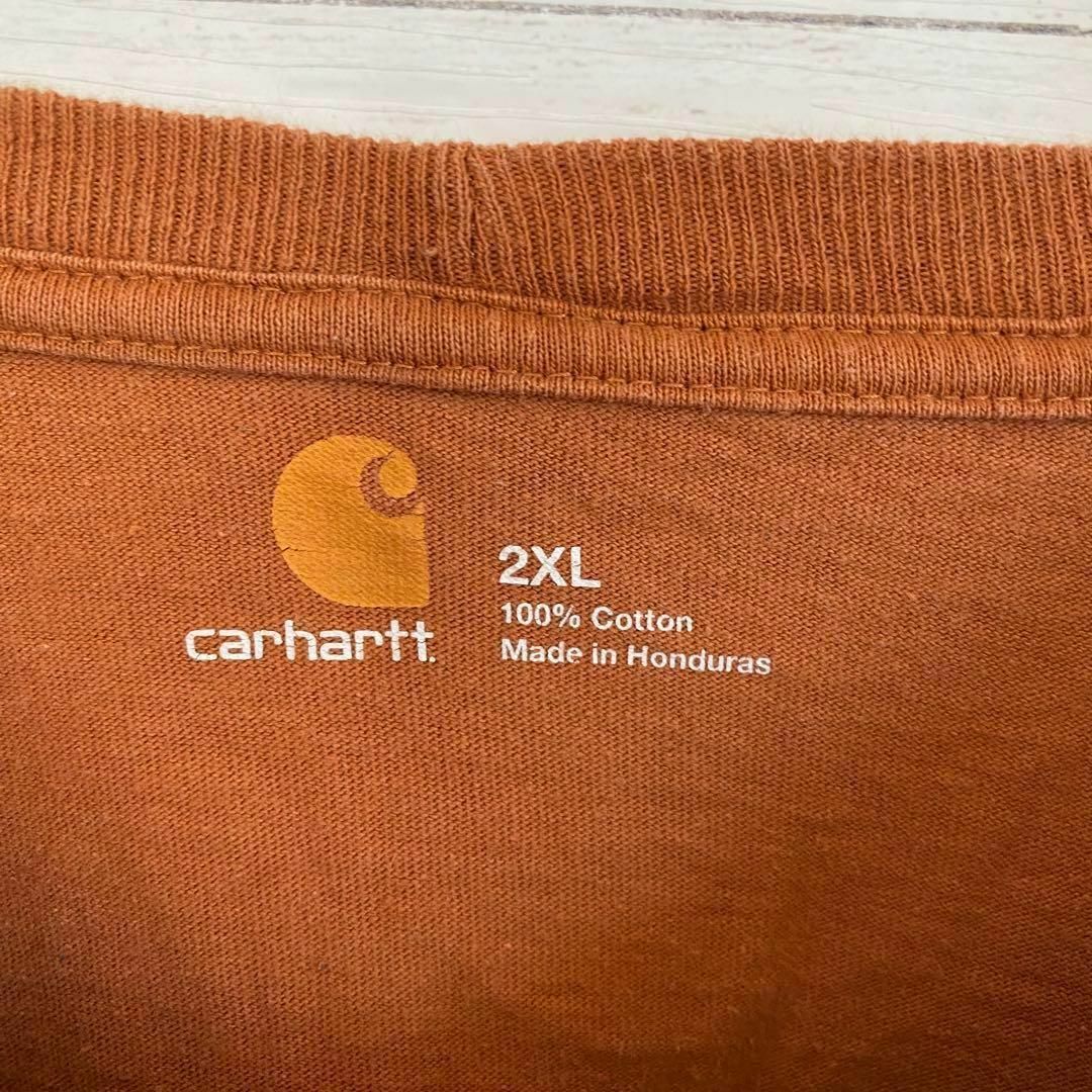 carhartt(カーハート)のカーハートcarharttTシャツ半袖刺繍ロゴポケット2XL古着ビッグシルエット メンズのトップス(Tシャツ/カットソー(半袖/袖なし))の商品写真