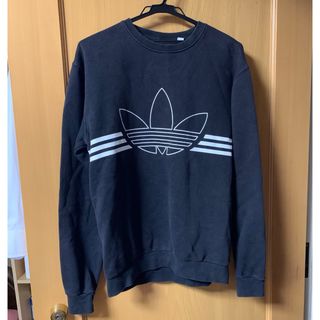 オリジナルス(Originals（adidas）)のアディダスオリジナルス adidas ロゴ スウェット ブラック 黒色 M 古着(スウェット)