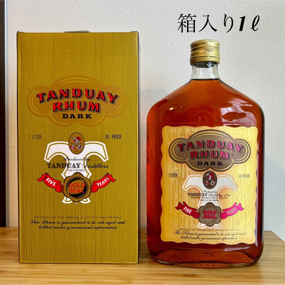 TANDUAY RHUM(タンドゥアイダークラム) 1L 1000mlフィリピンの通販 by