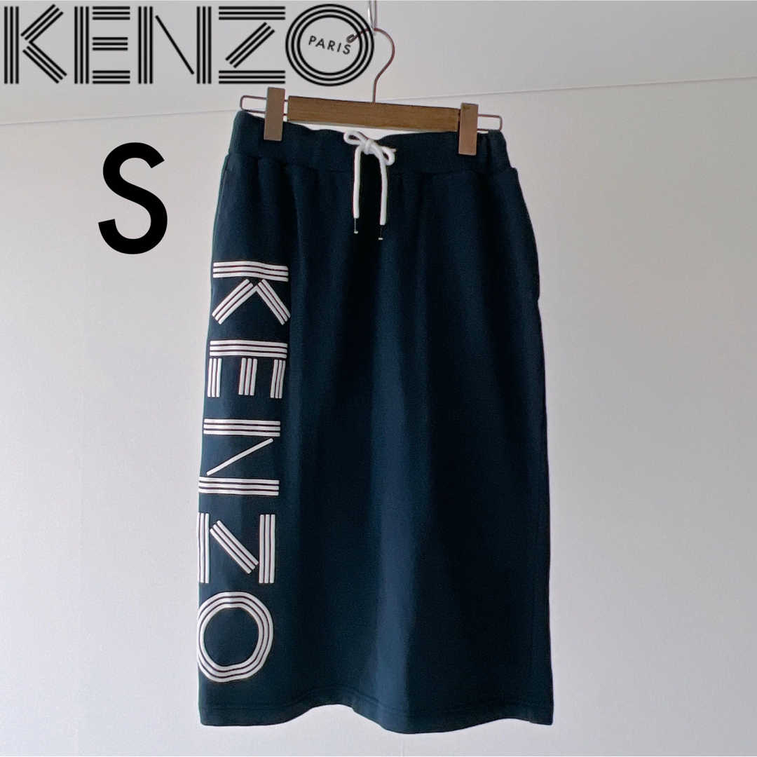 KENZO - ケンゾー KENZO ロゴスウェットスカート ネイビー Sサイズの ...