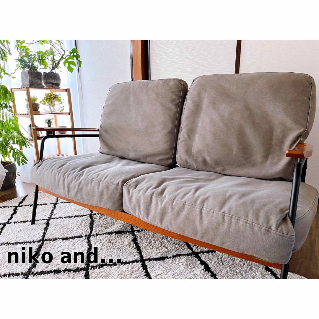 【nico and furniture】インダストリアル 2人掛けソファー