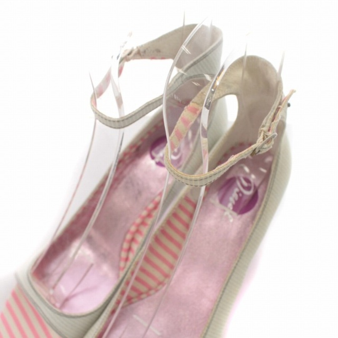 DIESEL(ディーゼル)のディーゼル パンプス ヒール オープントゥ 37 24cm グレー ピンク レディースの靴/シューズ(ハイヒール/パンプス)の商品写真