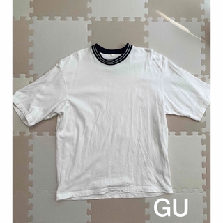 ジーユー(GU)のGU オーバーサイズT(5分袖)(リブライン)(Tシャツ/カットソー(半袖/袖なし))