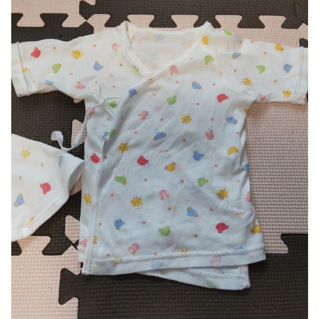 mikihouse(ミキハウス)のミキハウス 新生児 肌着 2枚セット キッズ/ベビー/マタニティのベビー服(~85cm)(肌着/下着)の商品写真