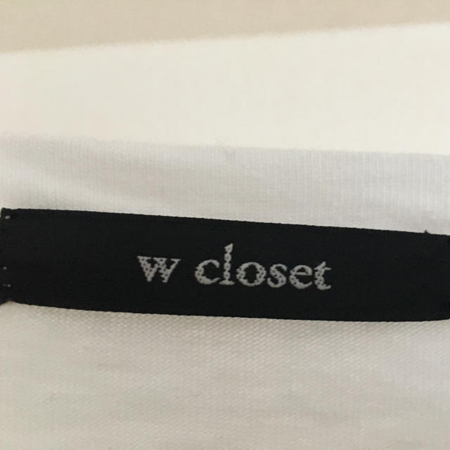 w closet(ダブルクローゼット)のw closetの白T-シャツ レディースのトップス(Tシャツ(長袖/七分))の商品写真