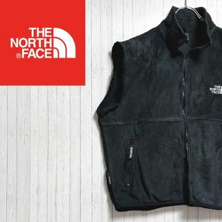 THE NORTH FACE　ノースフェイス　フリースベスト　ブラック　刺繍ロゴ