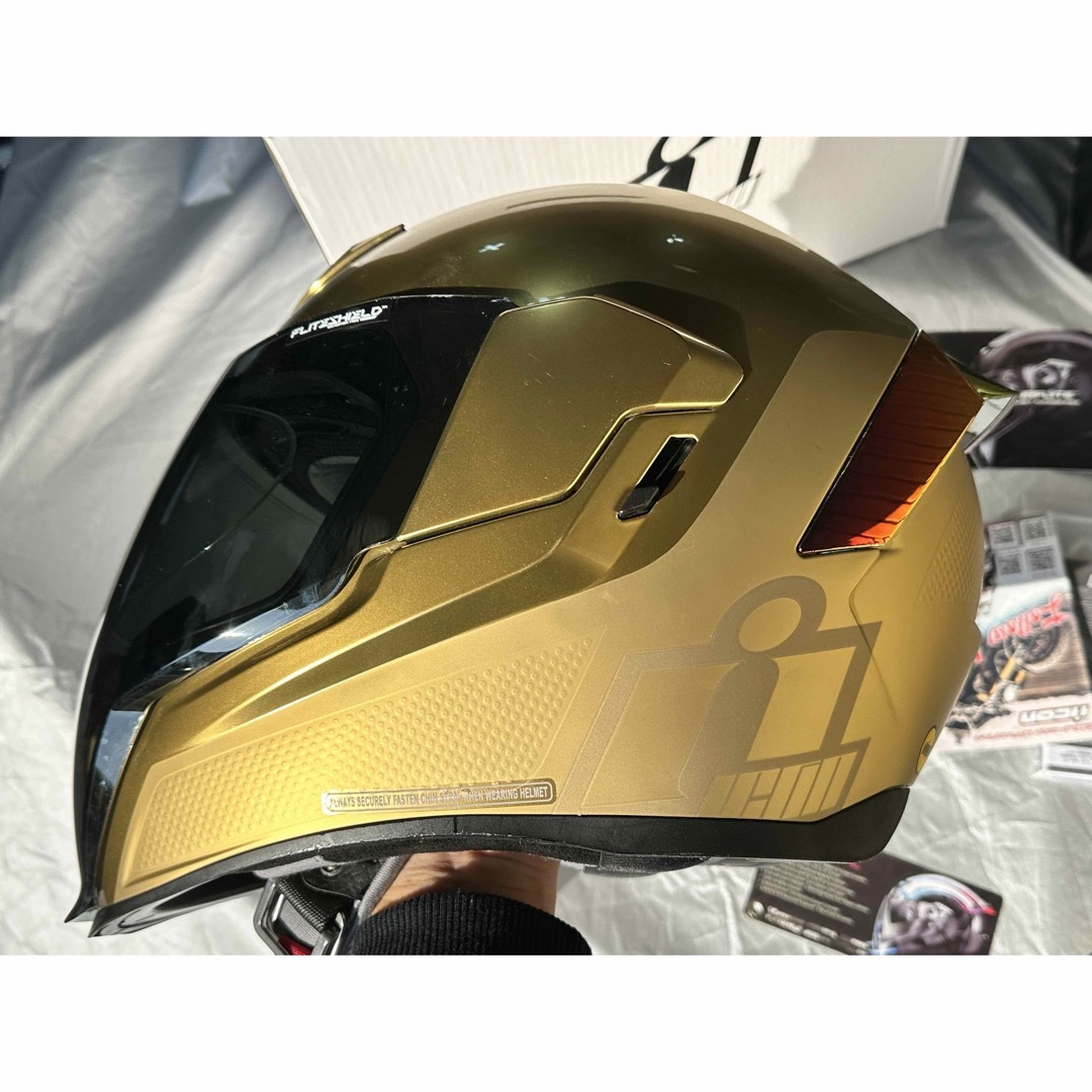 アイコン ICON AIRFLITE MIPS JEWEL ゴールド  自動車/バイクのバイク(ヘルメット/シールド)の商品写真