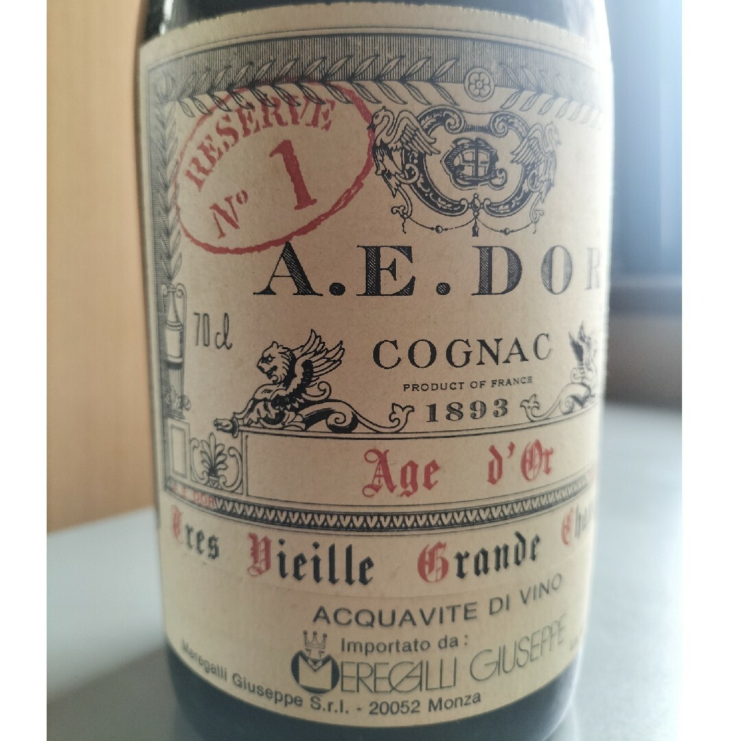 A.E.DOR　A.E.ドール　1893　Age d'Or　700ml　36% 食品/飲料/酒の酒(ブランデー)の商品写真