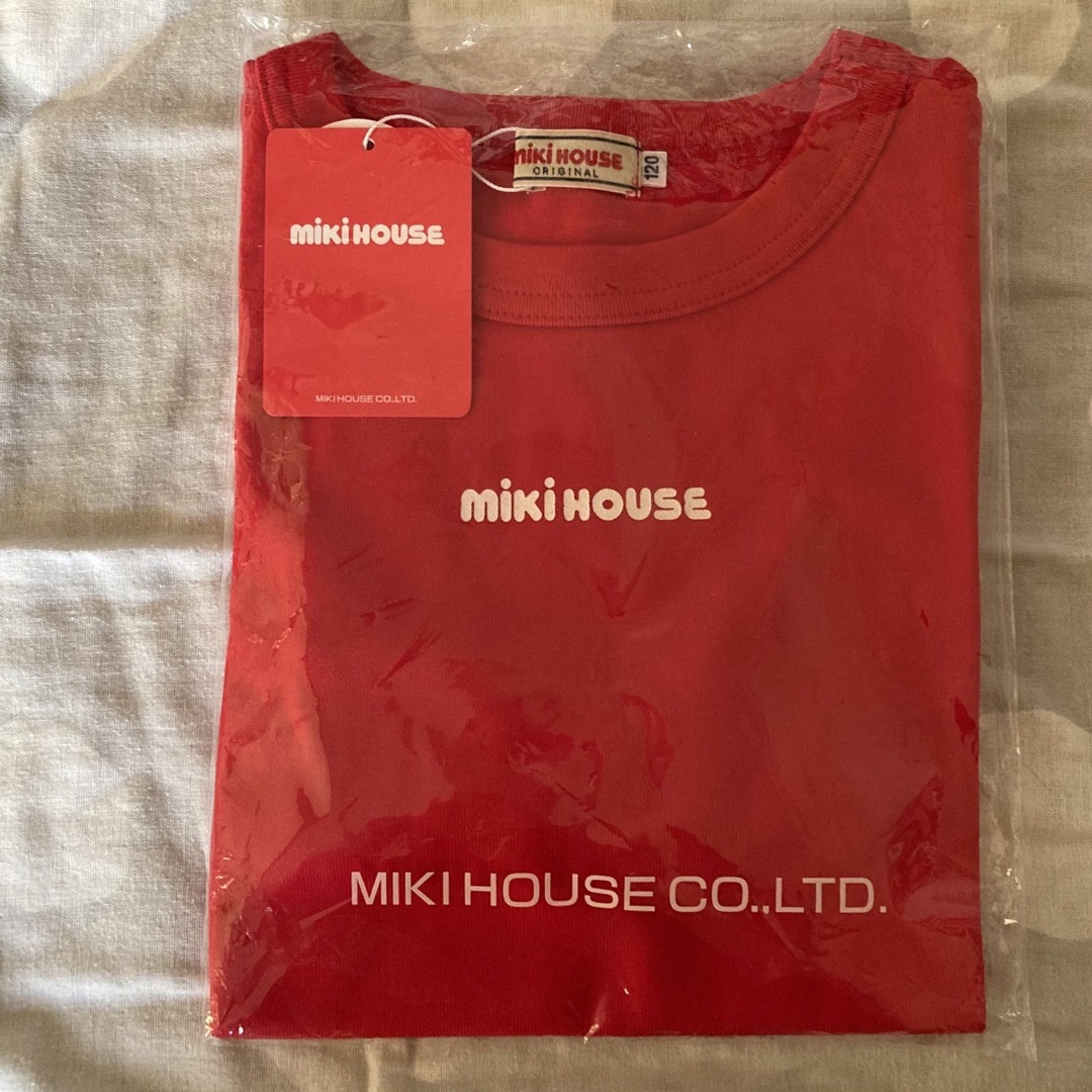 mikihouse(ミキハウス)のミキハウス　長袖Tシャツ　120  赤 キッズ/ベビー/マタニティのキッズ服女の子用(90cm~)(Tシャツ/カットソー)の商品写真