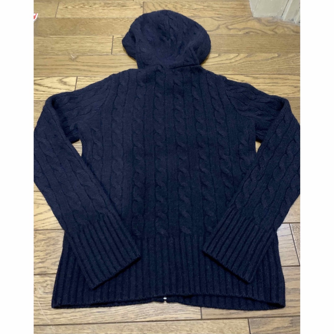 【美品】Ralph Lauren アンゴラ　ウール　ケーブルジップアップセーター