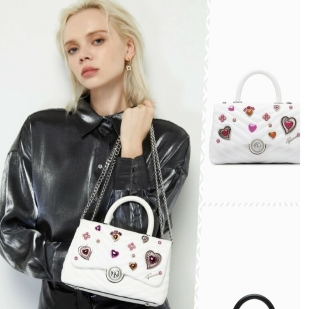 【LYN】Rose L’Amour M Top Handle Bag（白）