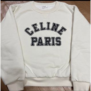 【美品】希少モデル CELINE トレーナー 刺繍ロゴ リブライン 90s