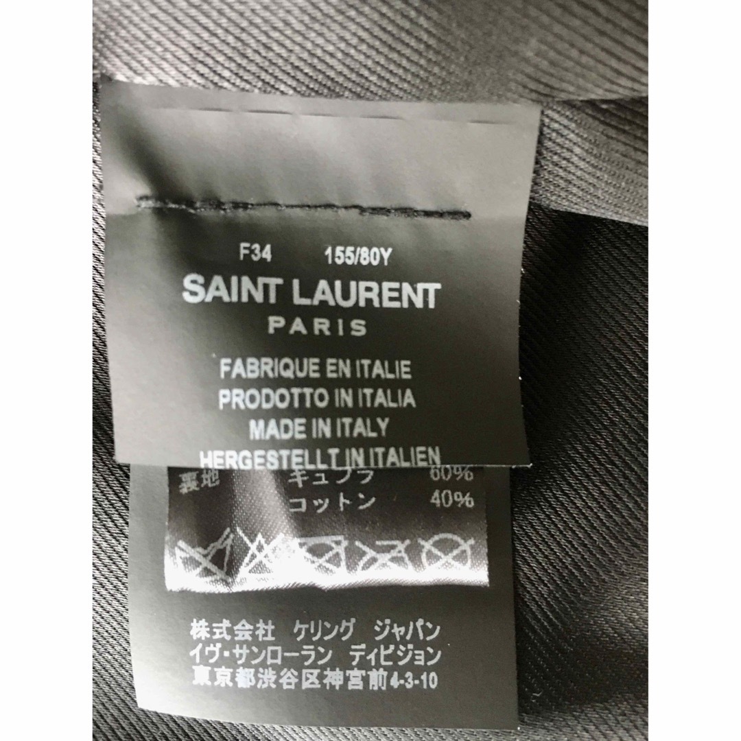 Saint Laurent(サンローラン)のサンローランパリ　ピンアンドスタッズライダース  レディース　 レディースのジャケット/アウター(ライダースジャケット)の商品写真