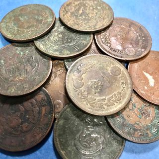 【無選別劣品】龍1錢貨　劣品1枚　明治、大正時代に使われた  大日本帝国通貨(その他)