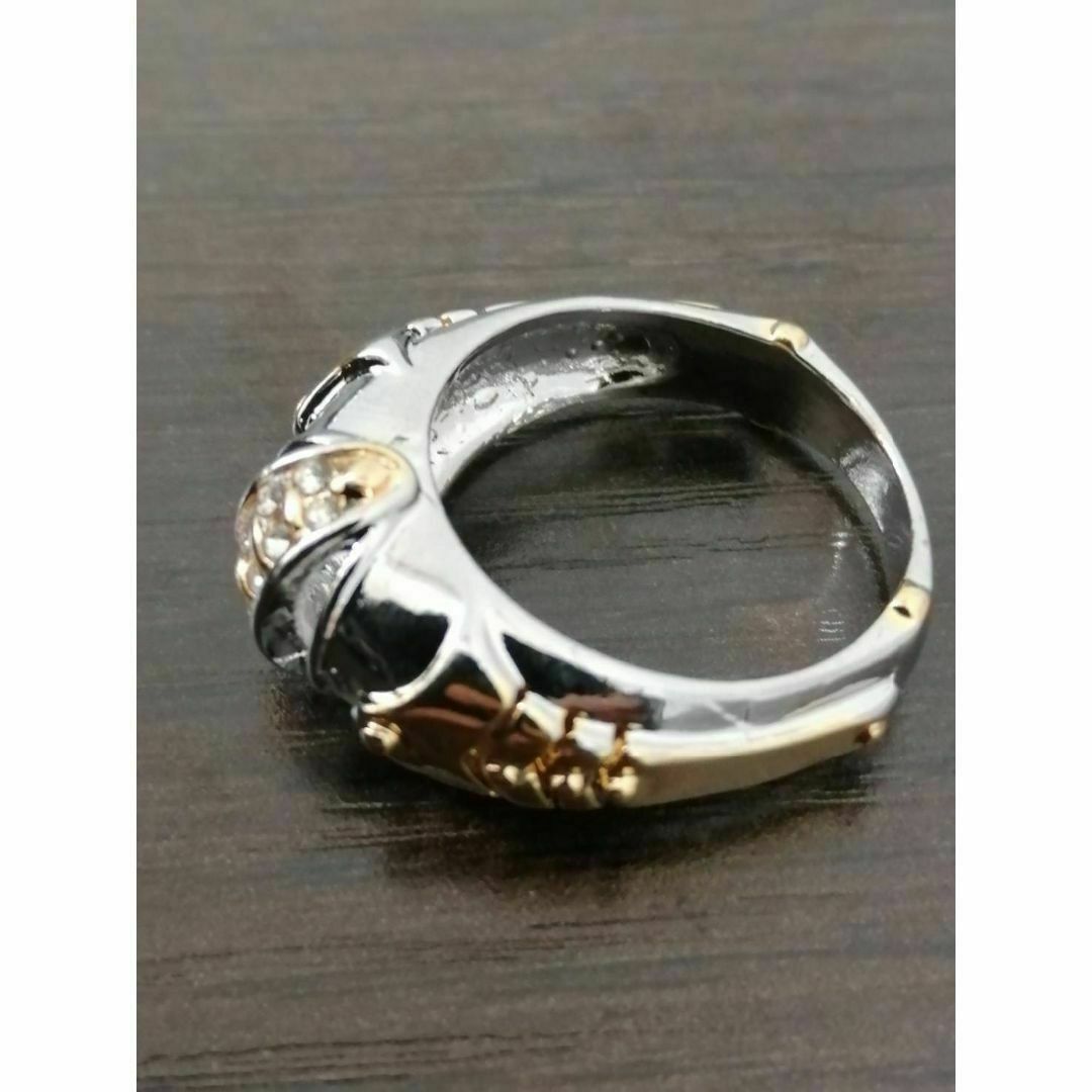 【A157】リング　メンズ　指輪　シルバー　ゴールド　アクサセリー　20号 メンズのアクセサリー(リング(指輪))の商品写真