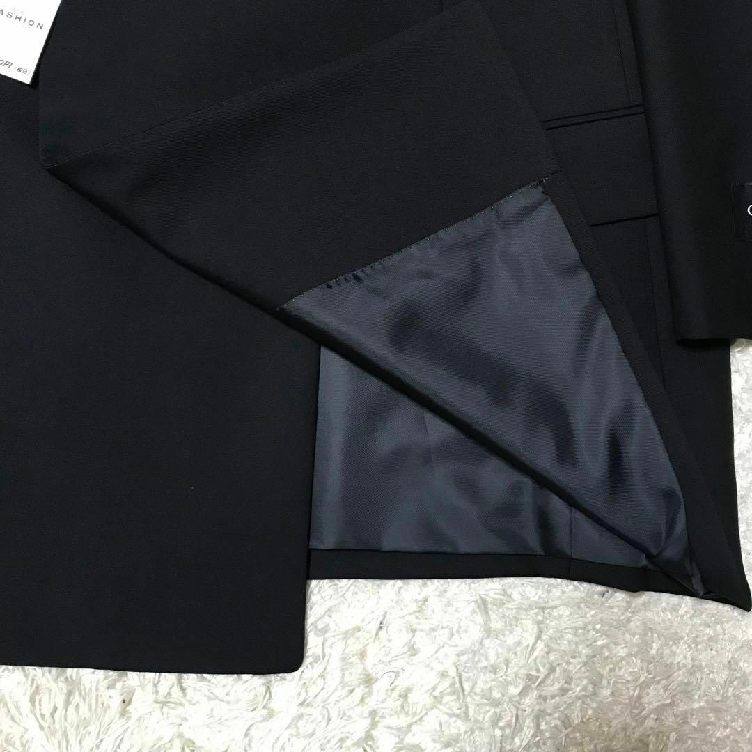 【在庫限り】礼服ダブル　ウエスト調整付き　黒　新品　高級　ゆったり　E936