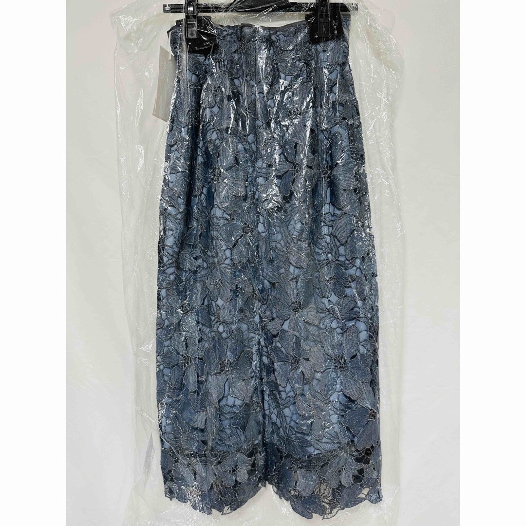 FRAY I.D フラワーラメレースタイトスカート ブルー 1サイズ