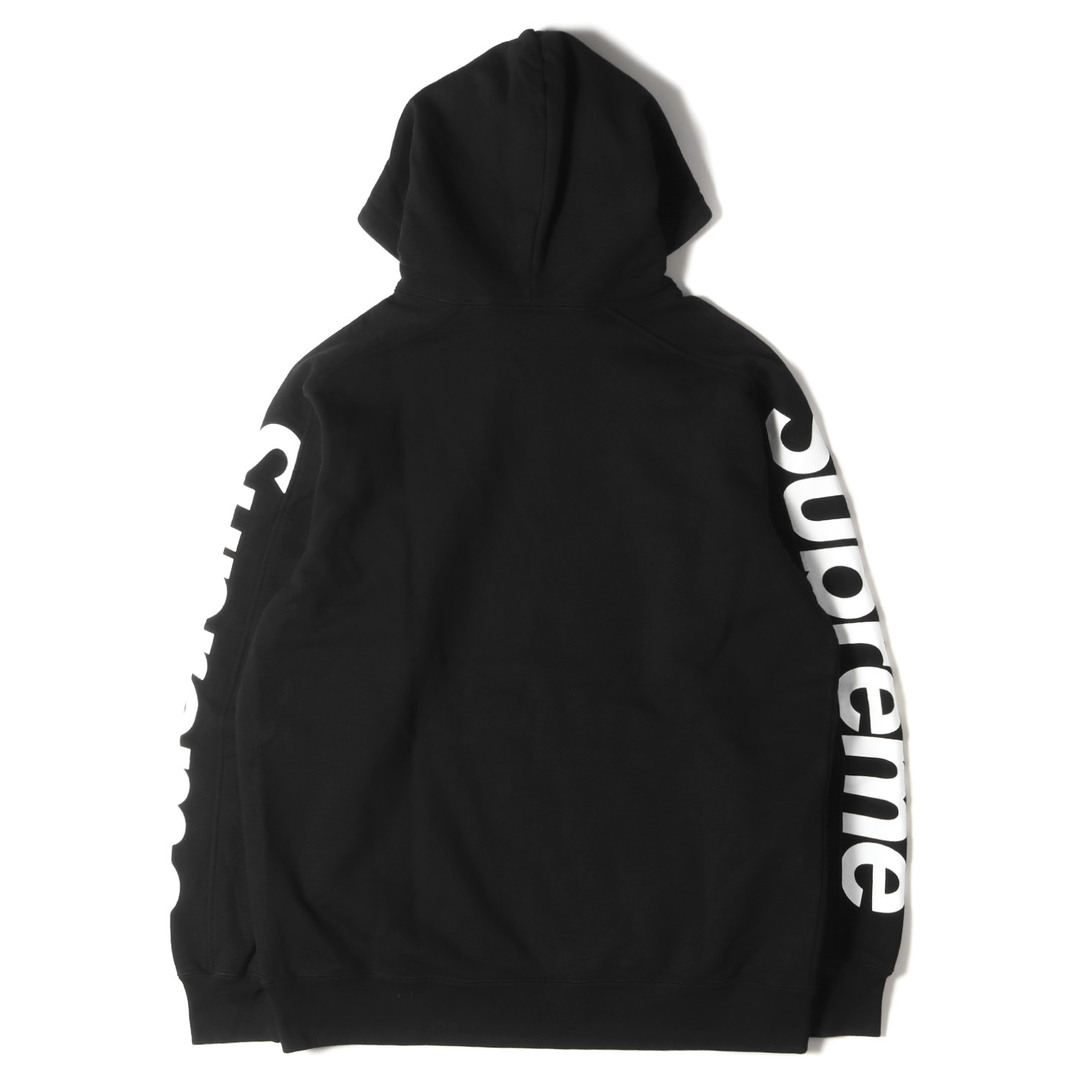 Supreme シュプリーム パーカー サイズ:L 18SS アームロゴ スウェット パーカー Sideline Hooded Sweatshirt ブラック 黒 トップス フーデッド スウェットシャツ【メンズ】