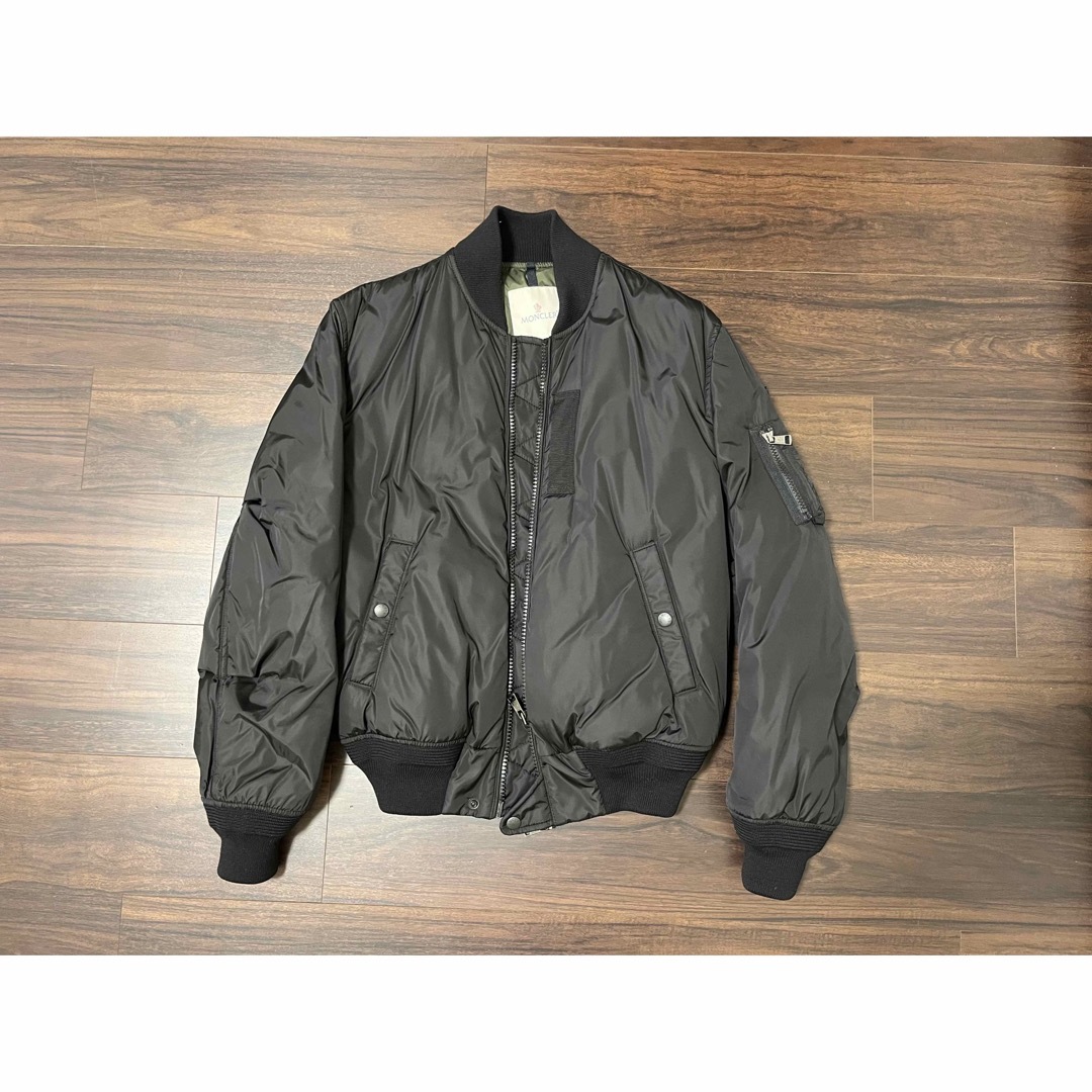 MONCLER - 美品 MONCLER ALLIX MA-1 ダウン ボンバージャケット 黒 0の
