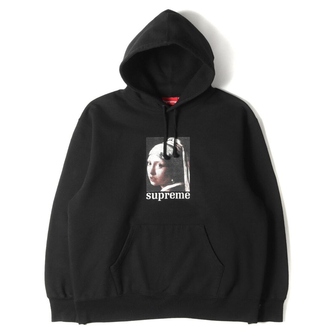 Supreme シュプリーム パーカー サイズ:l 20AW 真珠の耳飾りの少女 スウェット パーカー Pearl Hooded Sweatshirt ブラック 黒 トップス フーデッド スウェットシャツ【メンズ】