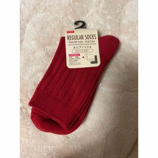 ダイソー(DAISO)のクリスマスSALE🎄🎅ソックス　winered 23-25cm(ソックス)