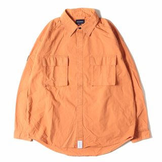 ディセンダント(DESCENDANT)のDESCENDANT ディセンダント シャツ サイズ:2 19AW オーバーサイズ リップストップ 長袖 シャツ PARA RIPSTOP LS SHIRT オレンジ トップス カジュアルシャツ 【メンズ】【中古】(シャツ)