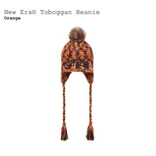 シュプリーム(Supreme)のシュプリーム　New Era Toboggan Beanie　オレンジ(ニット帽/ビーニー)